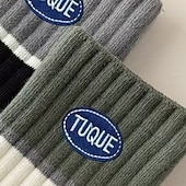 cheap Men&#039;s Socks-Men&#039;s 5 Pairs Multi Packs Socks Crew Socks Running Socks Casual Socks Rainbow Color Color Block Vacation Sports &amp; Outdoor Daily Basic Warm Fall &amp; Winter Fashion Casual