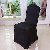 ieftine Husa scaun de sufragerie-huse pentru scaune de nuntă huse pentru scaune de banchet din spandex huse pentru scaune din spandex elastice din față plat pentru decorațiuni pentru petreceri de mese