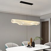 economico Luci a sospensione-lampadario a soffitto a led nordico per tavolo da pranzo ristorante ufficio reception moderno creativo lampada a sospensione in acrilico illuminazione interna 220-240v 120cm