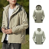 abordables Softshell, polares y chaquetas de montaña-Hombre Mujer Chaqueta Softshell Chaqueta para senderismo Invierno Al aire libre Retazos Mantiene abrigado Forro Polar Resistente al Viento Resistente al Agua Chaquetas 3-en-1 Chaqueta de Invierno
