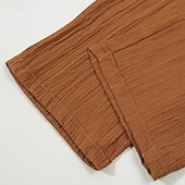 baratos Feriado-Homens Calças de linho Calças Calça verão Calças de praia Com Cordão Cintura elástica Perna reta Tecido Conforto Respirável Comprimento total Diário Feriado Praia Férias Moda Preto Branco