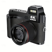 Χαμηλού Κόστους Action Κάμερες-Ψηφιακή κάμερα 4k hd ρετρό αντιολισθητική λαβή 1500mah χρονοδιακόπτης μπαταρίας λιθίου για λήψη φορητού υλικού κοιλιακών για αρχάριες οικογένειες  &amp; ηχητικός συναγερμός ταξιδιού με USB/μπαταρία
