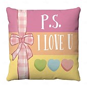 abordables Housse de coussin de vacances-Housse de coussin décorative en forme de cœur de mariage 1PC Housse de coussin carrée douce Housse de coussin pour chambre salon canapé fauteuil
