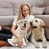 baratos Presentes Personalizados-Almofada Memorial de Presente Personalizada de Animal de Estimação Macia Aconchegante Impressão Duplex Lavável à Mão Design Contemporâneo Fechamento com Zíper Enchimento de Algodão Almofada