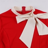 billiga Klänningar-Retro / vintage Femtiotal Cocktail klänning Klänningar Flare Klänning Maskeradkläder Dam Maskerad Fest Möhippa Festival Vuxna Klänning Hemkomstklänningar