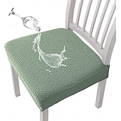 billiga Stolsöverdrag-vattenavvisande stol sittfodral för matsal kök stretch jacquard stol sittfodral avtagbar tvättbar anti-damm stol sittdyna skydd överdrag