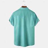abordables Nourriture &amp; Boissons-Homme Oiseau Chemise hawaïenne Chemise Aloha Manche Courte Hawaïen Station balnéaire Casual Eté Printemps Col rabattu Boutonner Poche Vert