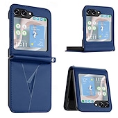 cheap Samsung Cases-Phone Case For Samsung Galaxy Z Flip 6 Z Flip 5 Z Flip 4 Z Flip 3 Back Cover Shockproof Retro TPU PU Leather