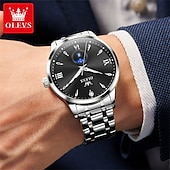 abordables Montres à quartz-OLEVS Hommes Montres à quartz Créatif Minimaliste Mode Décontractée Lumineux Calendrier Date Semaine IMPERMÉABLE Acier Suivre