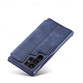 abordables Coques Samsung-Housse de téléphone pour Samsung Galaxy S24 Ultra S24 Plus S24 S23 S23 Ultra S22 S22 Plus Ultra S21 Ultra S21 FE S21 Coque flip avec emplacement pour carte magnétique antichoc rétro TPU PU cuir