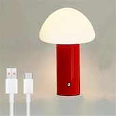 cheap Table Lamps-LED Mushroom Desk Lamp - USB Powered with Touch Color Dimming for Outdoor Camping Indoor Kitchen Use