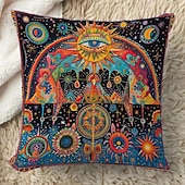 economico stile bohémien-astrolabio modello etnico modello 1pc federe per cuscini dimensioni multiple costiero cuscini decorativi per esterni morbido cuscino in velluto custodie per divano divano letto decorazioni per la casa