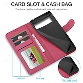levne Ostatní pouzdra-telefon Carcasă Pro Google Pixel 9 Pro Pixel 9 Pro XL Pixel 8 Pro Pixel 8 Pixel 9 Pixel 7 Pixel 7 Pro Pixel 6 Pixel 6 Pro Flip Cover se stojánkem Magnetické Slot pro kartu Retro TPU PU kůže