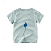 billiga T-shirts och skjortor för pojkar-Multipack 3st Pojkar Rund hals Kort ärm Grå+Gul+Grön T-shirt T-tröja Mönster Grafisk Semester Dagliga kläder 100 % bomull Vår &amp; sommar