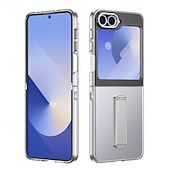 cheap Samsung Cases-Phone Case For Samsung Galaxy Z Flip 7 Z Flip 6 Z Flip 5 Z Flip 4 Z Flip 3 Back Cover with Stand Holder Magnetic Support Wireless Charging Retro TPU PC