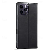 levne Pouzdra pro iPhone-telefon Carcasă Pro iPhone 16 15 14 Pro Max Plus iPhone 13 12 11 Pro Max Mini Flip Cover se stojánkem Magnetické Slot pro kartu Retro TPU PU kůže
