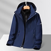 baratos Casacos Leves, Polares &amp; Caminhada-Mulheres Jaqueta Softshell Jaqueta de Trilha Inverno Ao ar livre Térmico / Quente Forro de Velocino A Prova de Vento Impermeável Jaquetas 3-em-1 Jaqueta de Inverno Jaqueta corta-vento Viajar Cinzento