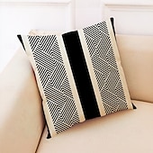 baratos estilo geométrico-capa de almofada 4 unidades quadradas decorativas macias capa de travesseiro capa de almofada fronha para sofá-cama almofada de linho falso lavável mashine de qualidade superior para sofá-cama