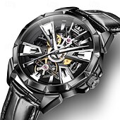 preiswerte Mechanische Uhren-Olevs marke herren business gürtel automatische mechanische uhr mode hohl glow-in-the-dark wasserdicht sport herren uhr
