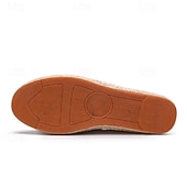baratos Ténis para Homem-sapatos masculinos de lona azul espadrille com cadarço e sola de corda de juta – calçados casuais confortáveis de verão