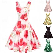 cheap Dresses-Elegant Classical 1950s Dress A-Line Women&#039;s Valentine&#039;s Day Event / Party Date Tea Party Adults&#039; Dress Spring &amp; Summer