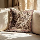 baratos Estilo Vintage-Capa de almofada dupla face com estampa animal 2 peças capa de almofada quadrada decorativa macia fronha para sofá de quarto sala de estar cadeira