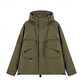 baratos Casacos Leves, Polares &amp; Caminhada-Homens Mulheres Jaqueta Softshell Jaqueta de Trilha Ao ar livre A Prova de Vento Impermeável Jaqueta leve Jaqueta corta-vento Viajar Preto Verde Tropa Camuflado Verde Bege