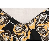 preiswerte Kleider-Retro Vintage 1950er Hepburn Kleid Ausgestelltes Kleid Tupfen Blume / Blumenmuster Kostüm Damen Maskerade Veranstaltung / Fest Junggesellinnenabschiedsparty Festival Erwachsene Kleid