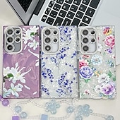 Недорогие Чехлы для Samsung-телефон Кейс для Назначение SSamsung Galaxy S24 Ultra S24 Plus S24 S24 ФЭ S23 Ultra А55 А35 А25 А15 5Г S25 Ультра Кейс на заднюю панель с ремешком на запястье Защита от удара Ретро ТПУ ПК