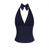cheap Tops-Retro Vintage 1950s Crop Top Halter Fancy Dress Women's Masquerade Event / Party Bachelorette Party Festival Adults' Top