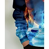 billiga Pojkens 3D Sporter &amp; Spel-Pojkar 3D Grafisk Huvtröja Långärmad Vår Höst Mode Streetwear Barn 4-12 år Huva Utomhus Ledigt Dagligen Normal