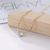 abordables Colliers-Collier Chrome Femme Luxe Géométrique Forme Géométrique Colliers Tendance Pour Soirée
