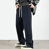 billige Herre Elite Bukser-Herre Atletisk bukser Aktive bukser Aktiv Joggere Helfarge Full lengde utendørs Feriereise Hjem Sport Mote Navyblå Beige Mikroelastisk