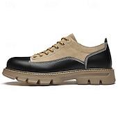 economico Casuale-scarpe stringate in pelle sintetica e pelle scamosciata resistenti da uomo: calzature casual eleganti per l&#039;uso quotidiano e all&#039;aperto