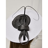 cheap Fascinators-Women&#039;s Fascinators Pillbox Hat Cap Weddings Straw Fedora Vintage Sinamay Base Hats for Kentucky Tea Party Horse Race Ladies Day Headpiece dress to impress Race Day Dress