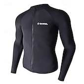 cheap Rash Guards-Men&#039;s Swim Shirt Lightweight Long Sleeve Swimwear Swimsuit Front Zip Swimming Surfing Beach Water Sports Printed Summer Spring Autumn