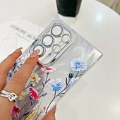 Недорогие Чехлы для Samsung-телефон Кейс для Назначение SSamsung Galaxy S24 Ultra S24 Plus S24 S24 ФЭ S23 Ultra А55 А35 А25 А15 5Г S25 Ультра Кейс на заднюю панель с ремешком на запястье Защита от удара Ретро ТПУ ПК