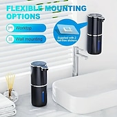 abordables Distributeurs à savon-Distributeur de savon automatique d&#039;une capacité de 380 ml - rechargeable par USB sans contact et technologie de détection de mouvement