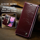 billige iPhone-etuier-telefon Etui Til iPhone 16 15 14 Pro Max Plus iPhone 13 12 11 Pro Max Flip deksel med stativ Magnetisk Kortspor Kontor / Bedrift TPU PU lær