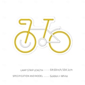 رخيصةأون إضاءات نيون LED-لافتة نيون للدراجة بسيطة، لافتة نيون للدراجة 5 فولت تعمل بالطاقة عبر USB للديكور المنزلي، غرفة المعيشة، ديكور المنزل، ديكور تمثال للطاولة الجانبية، ديكور جداري فني للدراجة