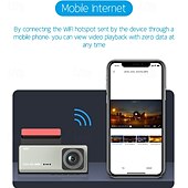 ieftine DVR Auto-A7 1080p Model nou / Fără fir / cu cameră spate DVR auto 170 Grade Unghi larg 2 inch IPS Dash Cam cu WIFI / Vedere nocturnă / Detector de Mișcare 4 LED-uri cu infraroșu Înregistrator auto
