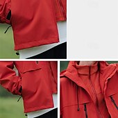 cheap Softshell, Fleece &amp; Hiking Jackets-Women&#039;s Softshell Jacket Hiking Jacket Winter Outdoor Color Block Thermal Warm Windproof Water Resistant 3-in-1 Jacket Winter Jacket Fleece Jackets Traveling Black Ivory Pink Red Orange