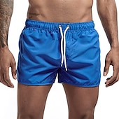 olcso Férfi úszónadrág-Férfi Fürdőnadrág Úszónadrágok Deszkás short Fürdőruha Zsinór Úszás Szörfözés Tengerpart Vízi sportok Egyszínű Nyár Tavasz