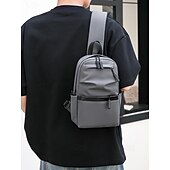 economico Borselli da uomo-Per uomo Borsa a tracolla Borsello da petto Borse a tracolla Nylon Esterno Casual / quotidiano Cerniera Tasche multiple Massima capacità Leggero Tinta unica Nero Blu Grigio