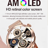 お買い得  スマートブレスレット-696 HK88 スマートウォッチ 1.19 インチ スマートブレスレット ブルートゥース 歩数計 着信通知 心拍計 と互換性があります Android iOS 女性 ハンドフリーコール メッセージ受信通知 カメラコントロール IP 67 40mmの時計ケース