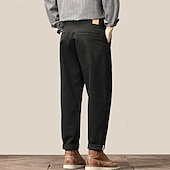 economico Pantaloni Elite da Uomo-Per uomo Joggers Pantaloni a carota affusolati Tasca Tinta unica Lunghezza intera All&#039;aperto Vacanza Feste Vacanza Vintage CachiA Nero Micro-elastico