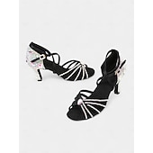 economico Scarpe per balli latini-scarpe da ballo da donna comode ed eleganti - con suola in pelle scamosciata e soletta imbottita