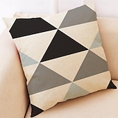 billige geometrisk stil-1 sett med 9 stk moderne putetrekk geometri serie dekorativ faux lin kaste putetrekk hjem sofa dekorativ utendørs pute til sofa sofa seng stol