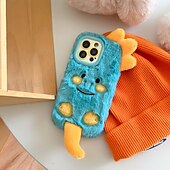Недорогие Чехлы для iPhone-телефон Кейс для Назначение iPhone 16 Про Макс Плюс Айфон 15 Про Макс Плюс iPhone 14 13 12 Pro Max Plus Кейс на заднюю панель со стендом Защита от удара Ретро Плюш