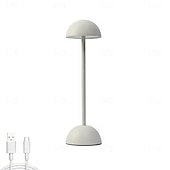 preiswerte Tischlampen-Pilz-Schreibtischlampe aus Metall, kabellose USB-Ladefunktion, Touch-Nachttisch-Lichtleiste, Atmosphärenlampe, Leuchte für Wohnzimmer, Schlafzimmer, 1 Stk.
